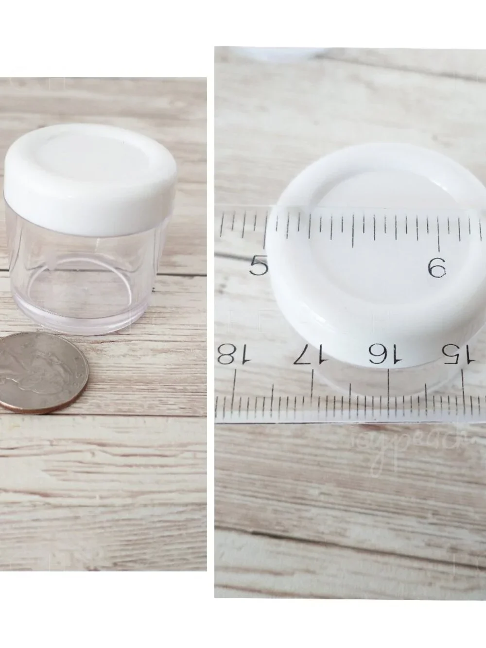 Mini Plastic Jars 3 Pack 0.5-0.75oz Screw Top Lid Travel Makeup Lotion Storage